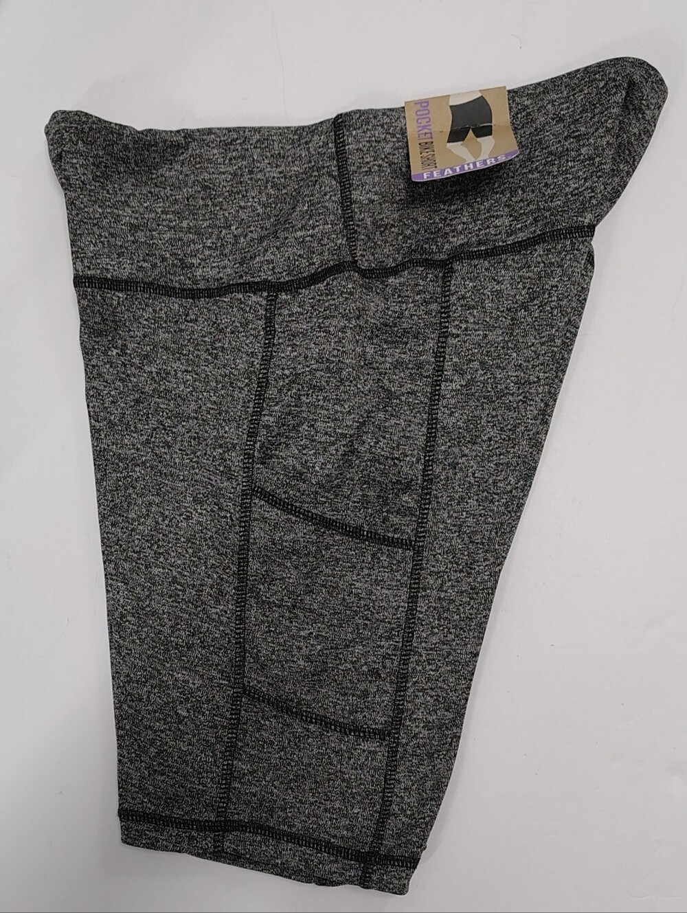 NWT Cycling Activewear Long Grey Shorts w Dual Side Pockets Women's Sz L